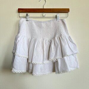 "Lost in lunar" ruffle mini skirt / Size M (runs small)